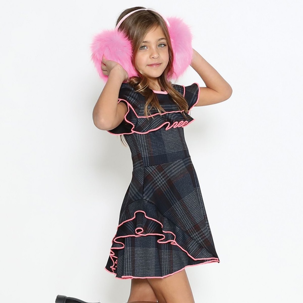 Lanoosh Designer Plaid Dress Size 8 Medium